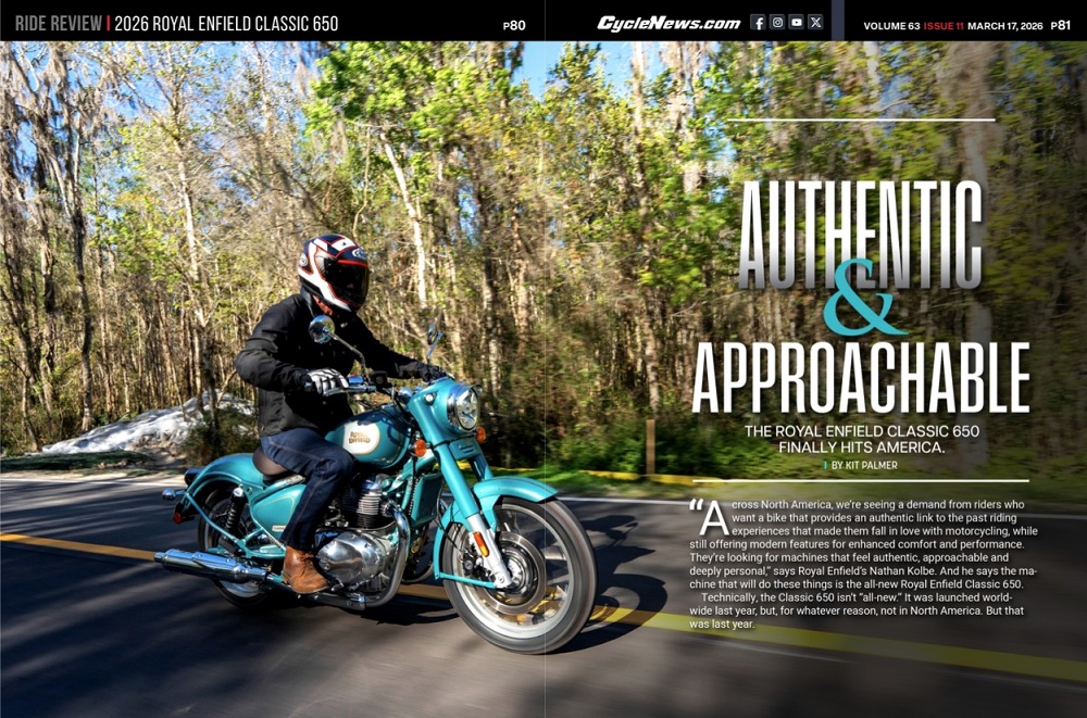 Cycle News Magazine 2026 Royal Enfield Classic 650 review Cycle News Magazine 2026 Royal Enfield Classic 650 review